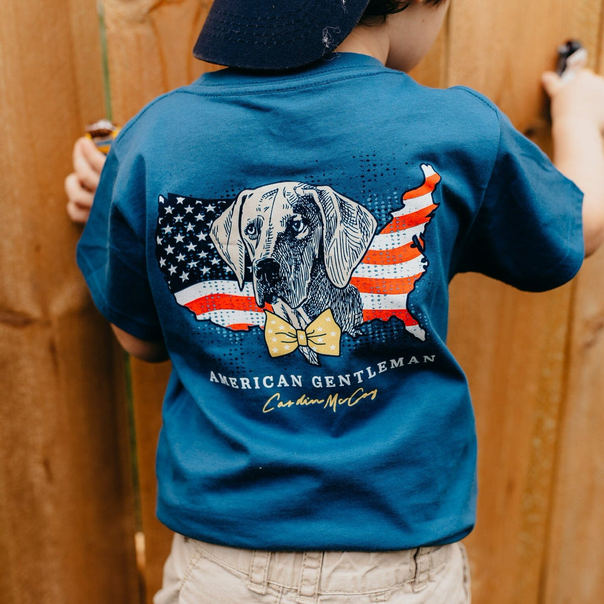 Boys' American Gentleman Dog Short-Sleeve Tee Short Sleeve T-Shirt Cardin McCoy 
