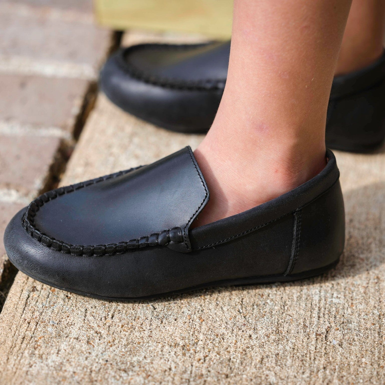 Boys Black Leather Loafers hotsell