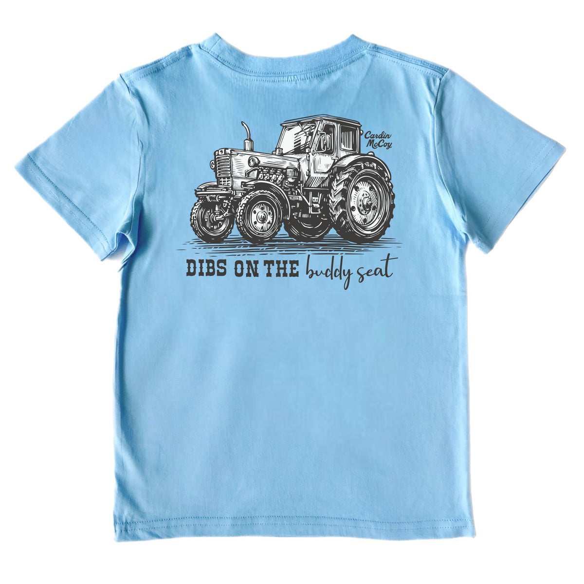 Boys' Dibs on the Buddy Seat Short-Sleeve Tee Short Sleeve T-Shirt Cardin McCoy Light Blue XXS (2/3) Pocket