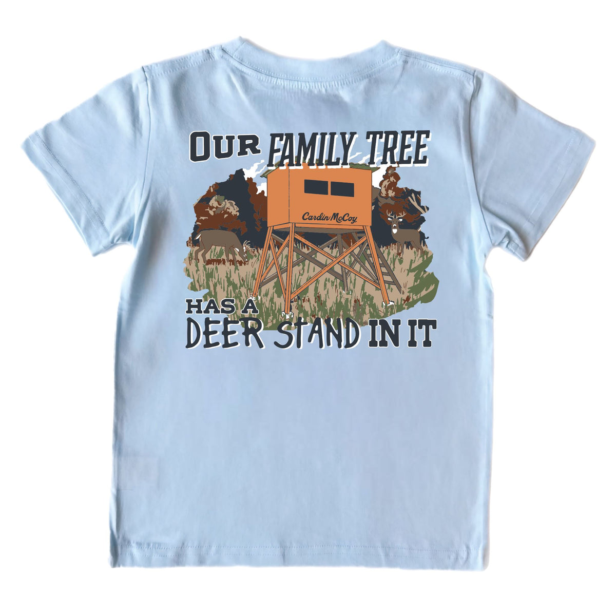 Boys' Family Tree Deer Stand Short-Sleeve Tee Short Sleeve T-Shirt Cardin McCoy Light Blue XXS (2/3) Pocket