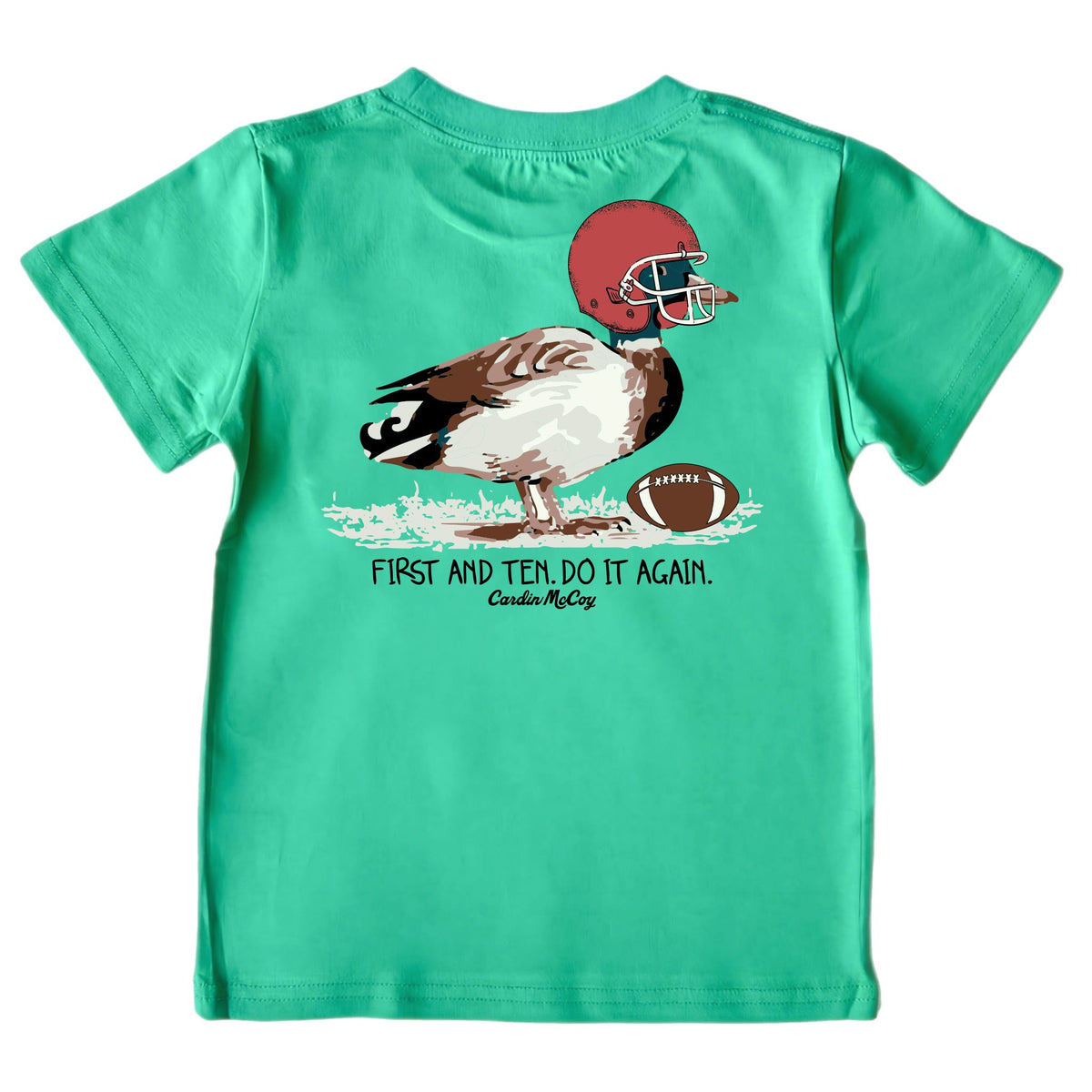 Boys' First and Ten Short-Sleeve Tee Short Sleeve T-Shirt Cardin McCoy Green XXS (2/3) Pocket