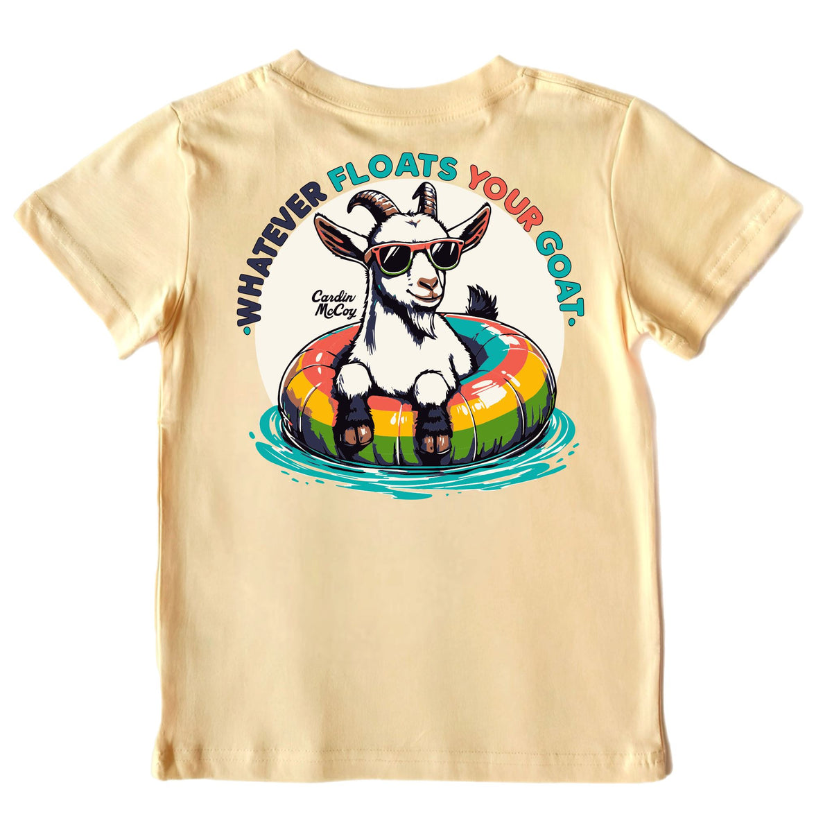 Boys' Floats Your Goat Short-Sleeve Tee Short Sleeve T-Shirt Cardin McCoy Butter XXS (2/3) Pocket