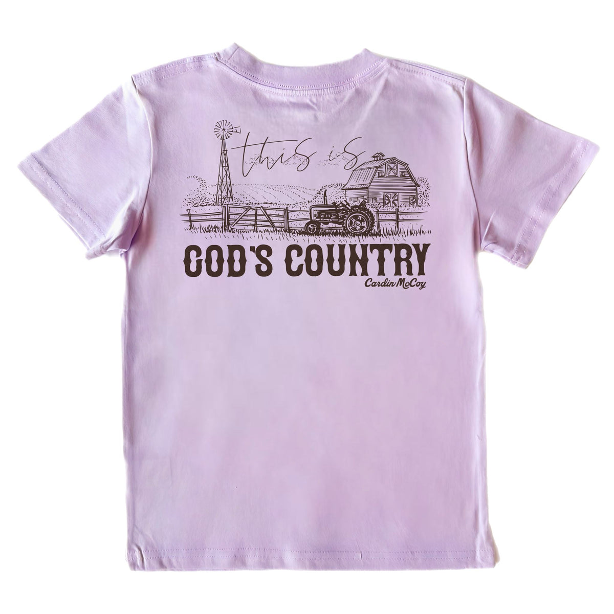 Boys' God's Country Short-Sleeve Tee Short Sleeve T-Shirt Cardin McCoy Lavender XXS (2/3) Pocket