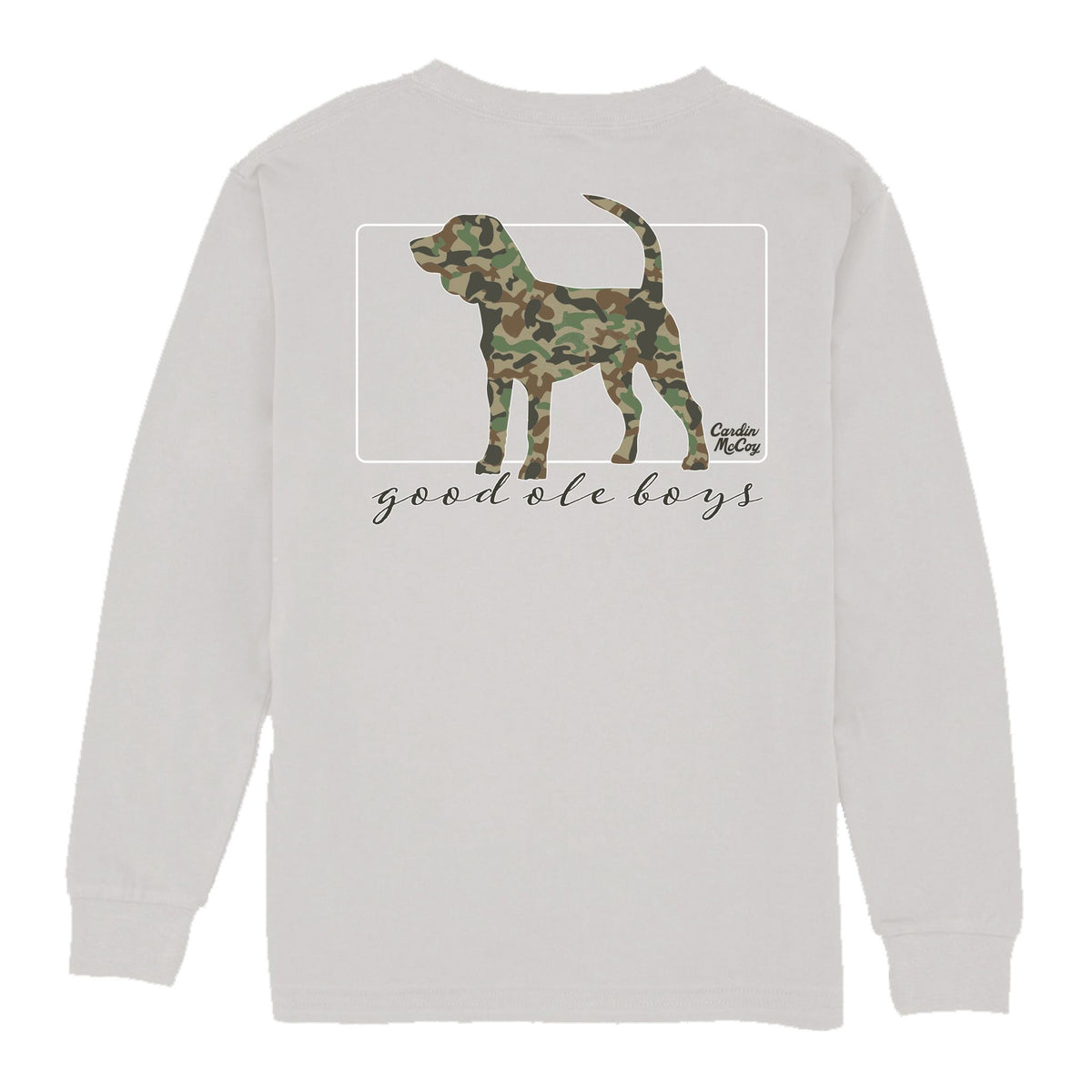 Boys' Good Ole Boys Dog Long-Sleeve Tee Long Sleeve T-Shirt Cardin McCoy Ice Gray XXS (2/3) Pocket