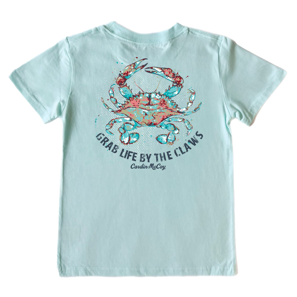 Boys' Grab Life by the Claws Short-Sleeve Tee Short Sleeve T-Shirt Cardin McCoy Blue Mint XXS (2/3) Pocket