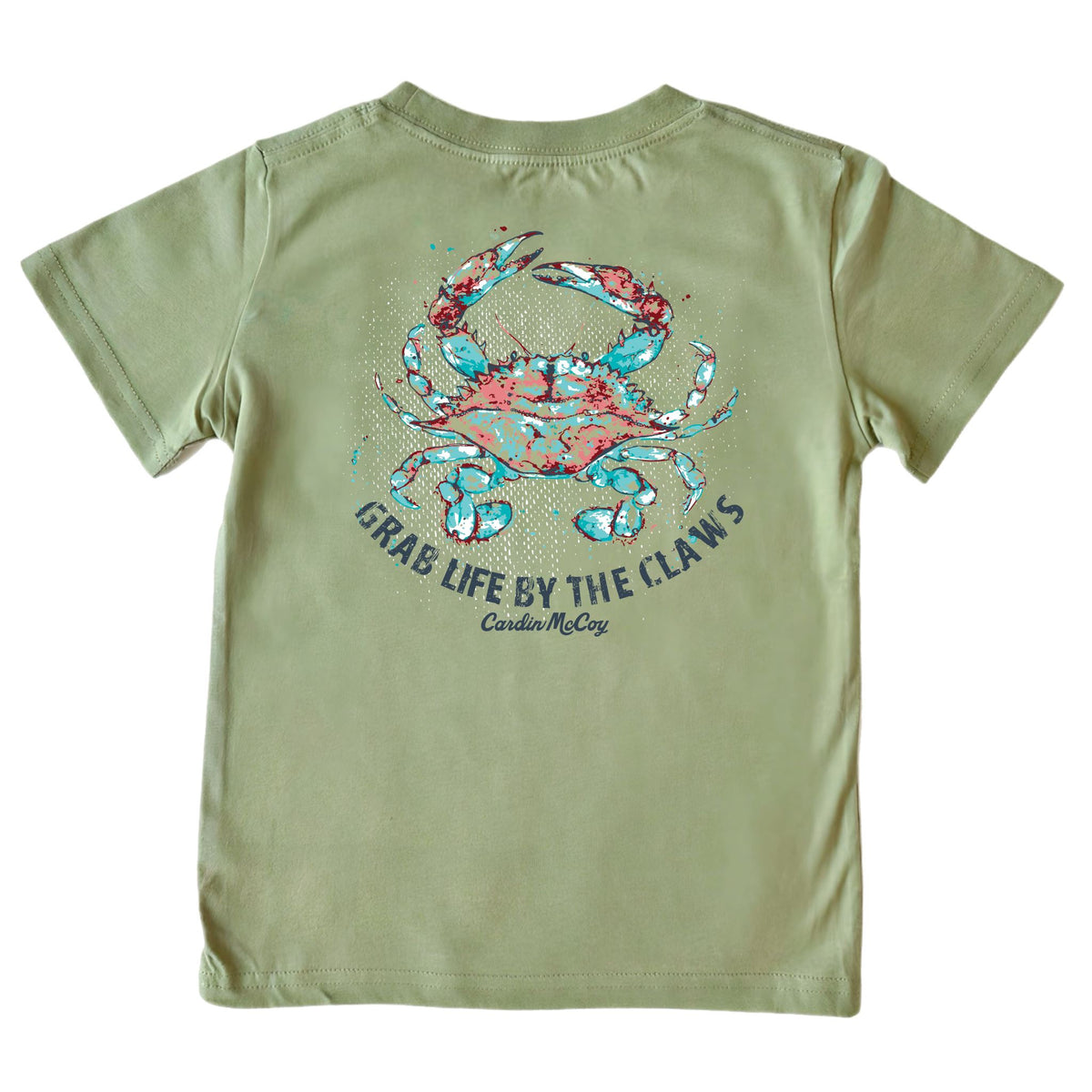 Boys' Grab Life by the Claws Short-Sleeve Tee Short Sleeve T-Shirt Cardin McCoy Light Olive XXS (2/3) Pocket