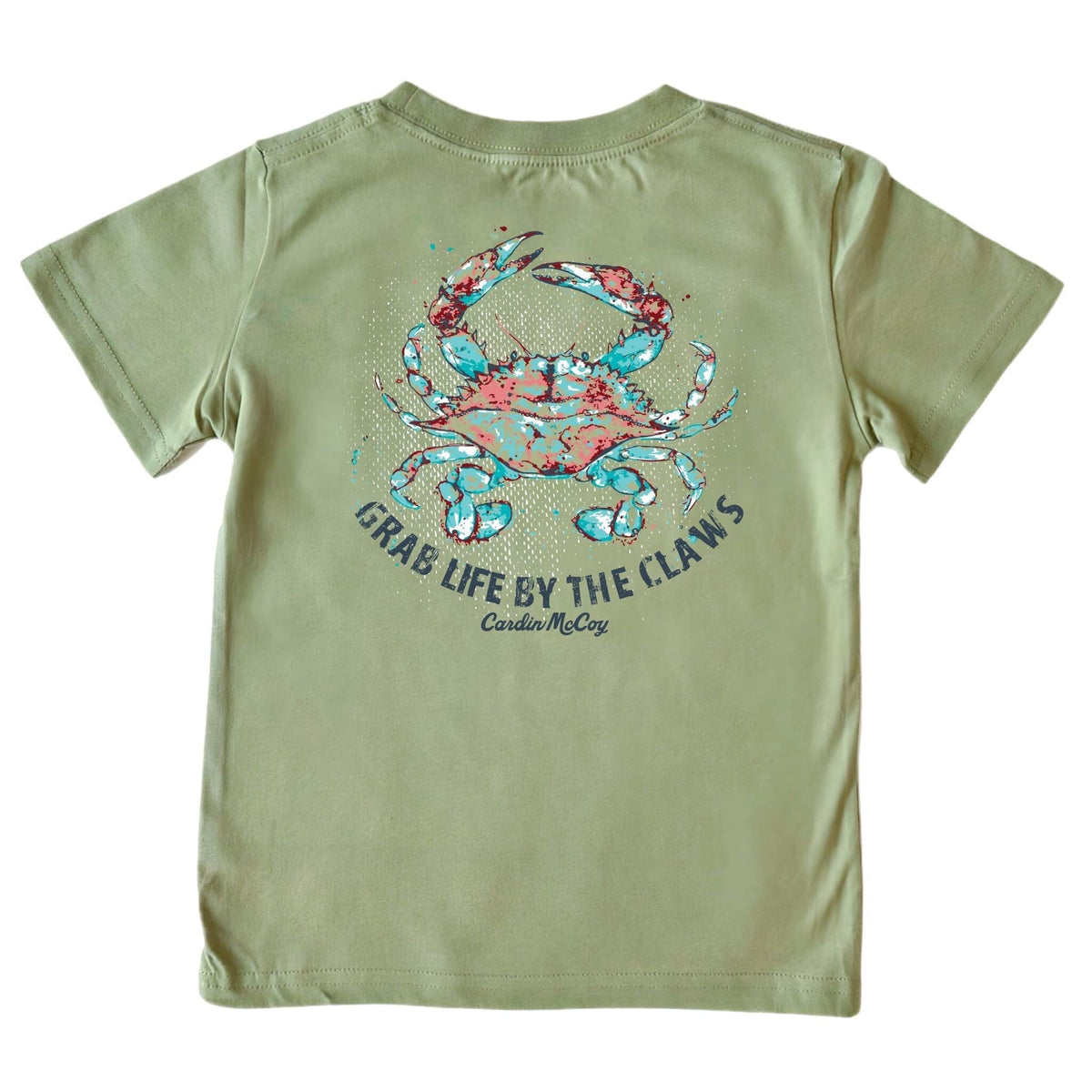 Boys' Grab Life by the Claws Short-Sleeve Tee Short Sleeve T-Shirt Cardin McCoy Light Olive XXS (2/3) Pocket