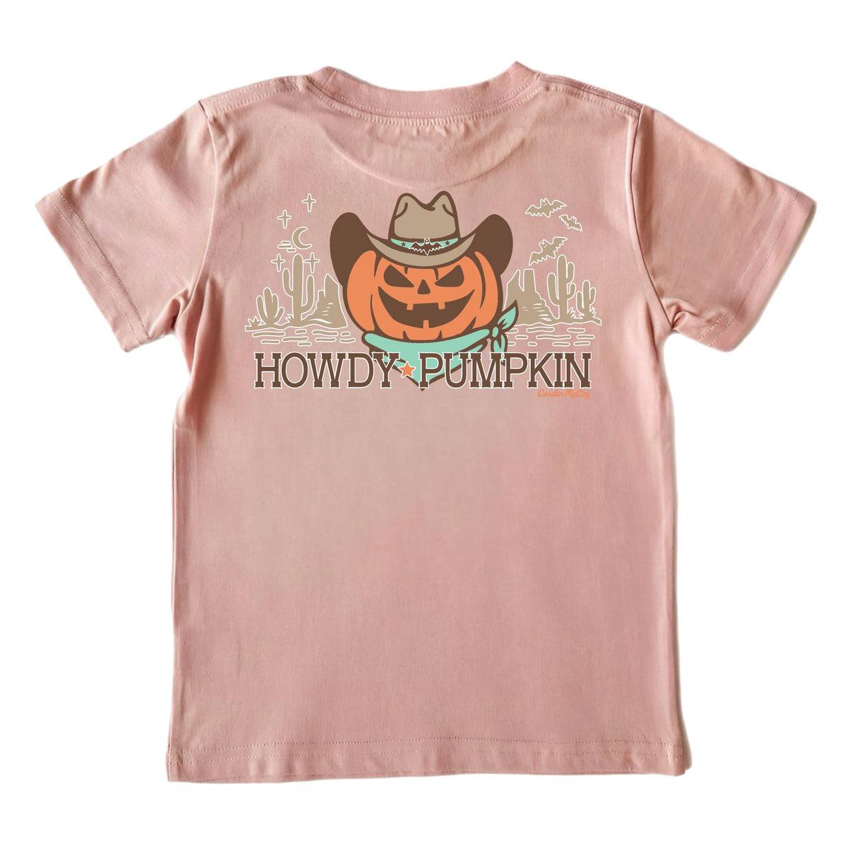 Boys' Howdy Pumpkin Short-Sleeve Tee Short Sleeve T-Shirt Cardin McCoy Rose Tan XXS (2/3) Pocket