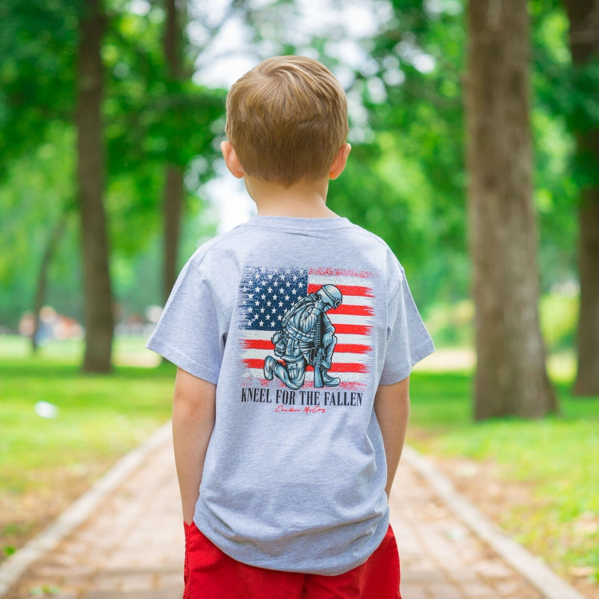 Boys' Kneel For the Fallen Short-Sleeve Tee Short Sleeve T-Shirt Cardin McCoy 