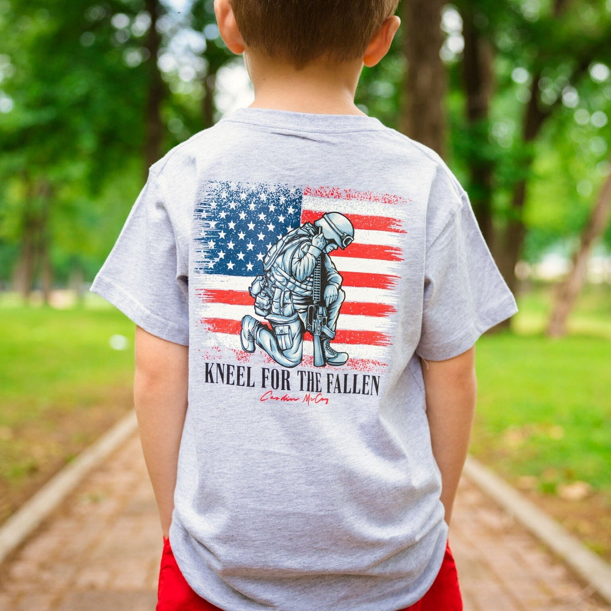 Boys' Kneel For the Fallen Short-Sleeve Tee Short Sleeve T-Shirt Cardin McCoy 