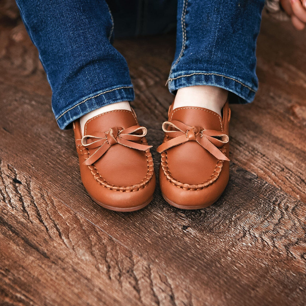 Boys' Leather Moccasin Caramel Footwear Cardin McCoy 