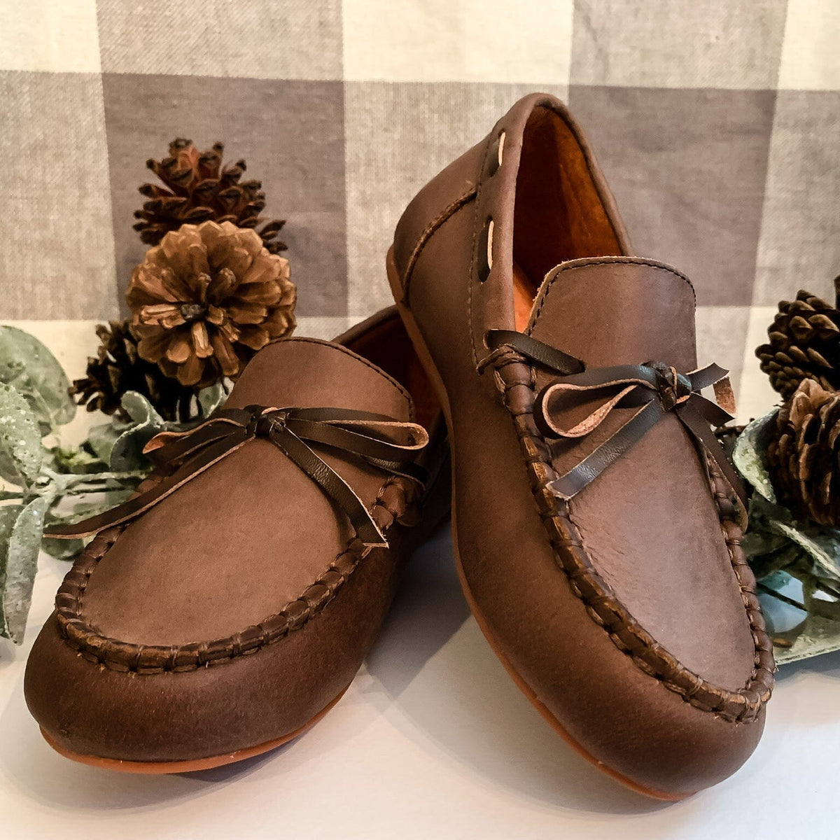 Boys' Leather Moccasin Chocolate Footwear Cardin McCoy 