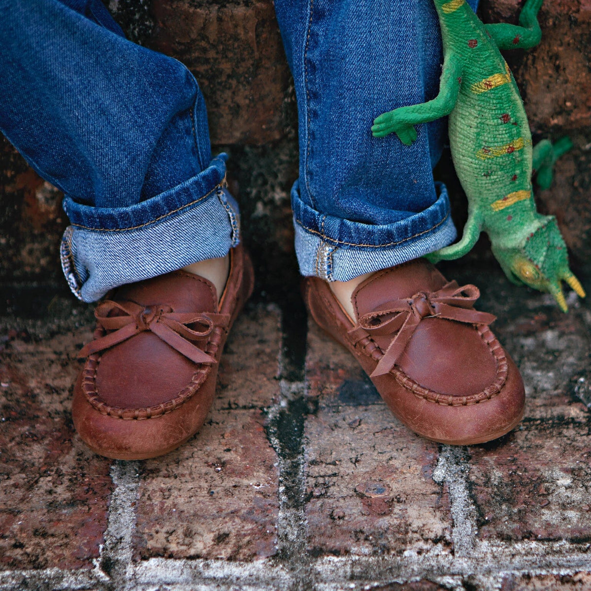 Boys' Leather Moccasin Chocolate Footwear Cardin McCoy 