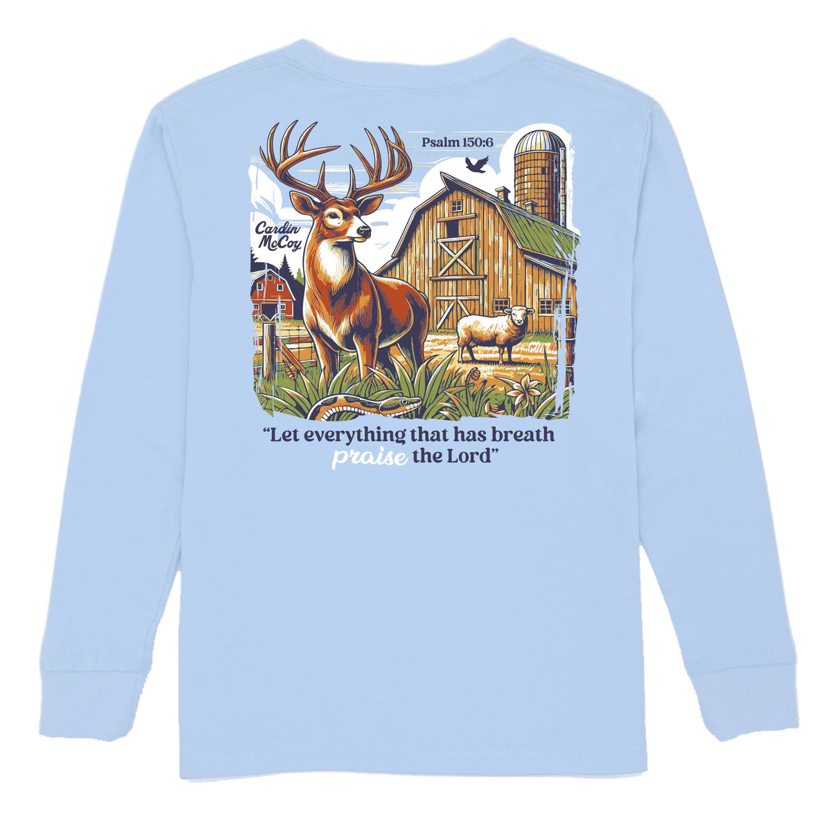 Boys' Let Everything Long-Sleeve Tee Long Sleeve T-Shirt Cardin McCoy Light Blue XXS (2/3) Pocket