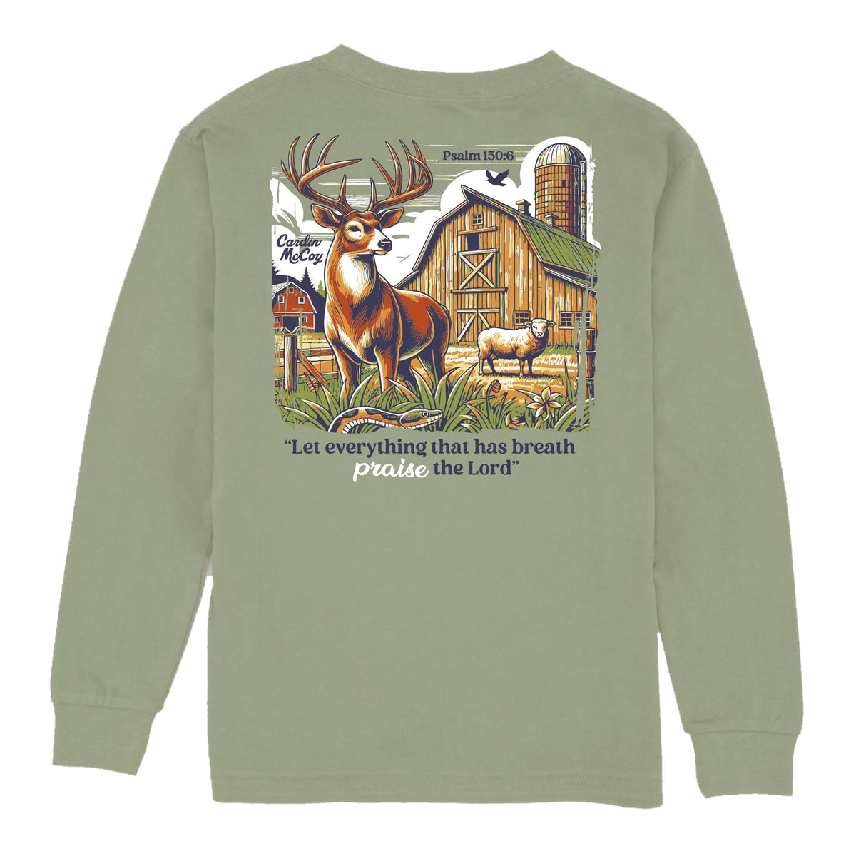 Boys' Let Everything Long-Sleeve Tee Long Sleeve T-Shirt Cardin McCoy Light Olive XXS (2/3) Pocket