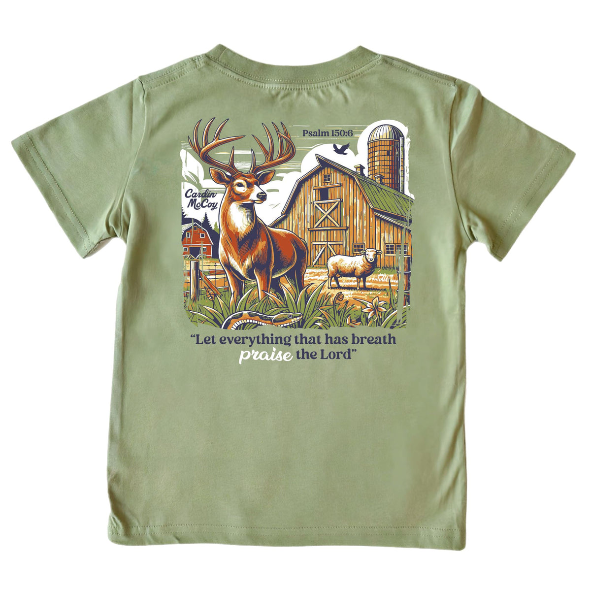 Boys' Let Everything Short-Sleeve Tee Short Sleeve T-Shirt Cardin McCoy Light Olive XXS (2/3) No Pocket