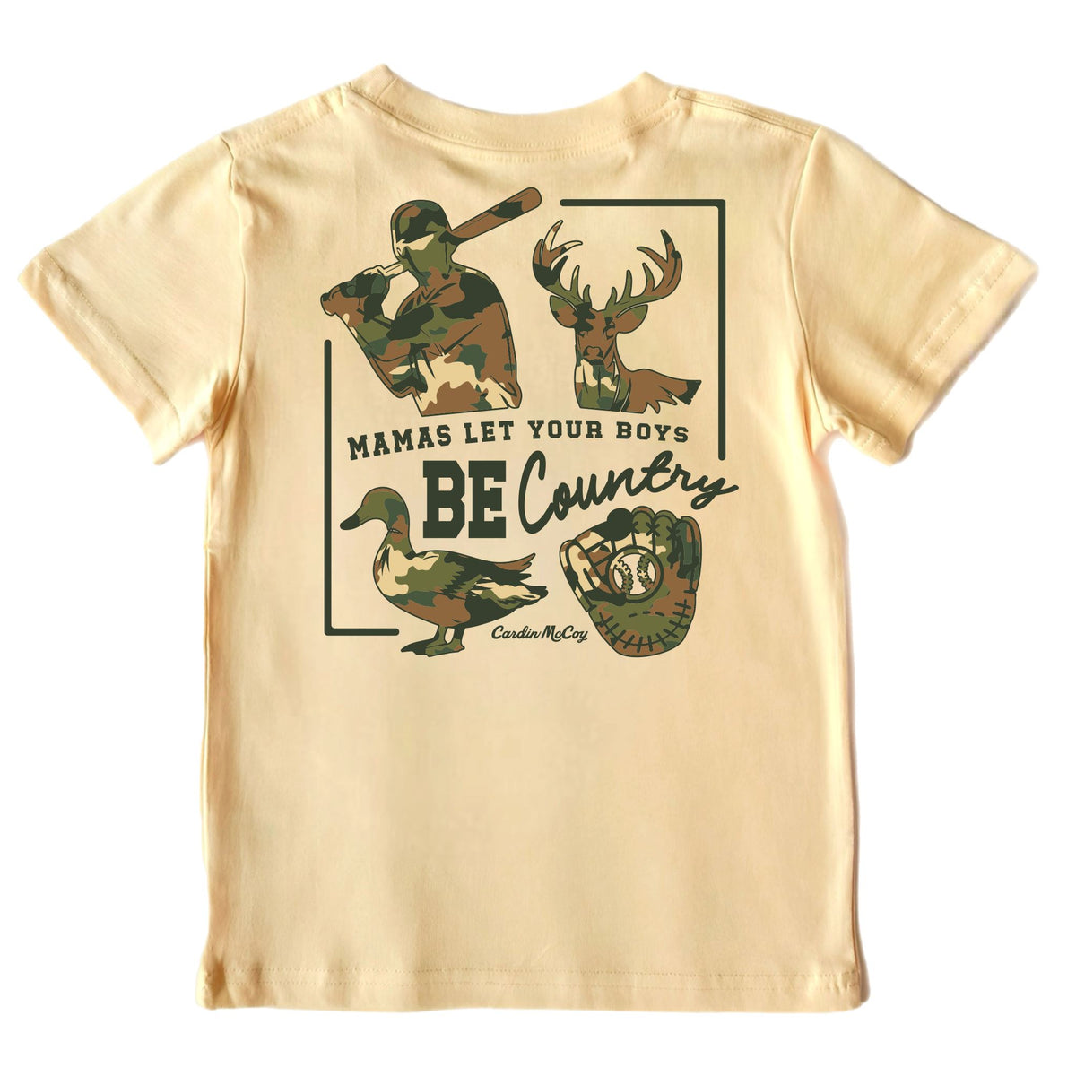 Boys' Mama's Let Your Boys Be Country Short-Sleeve Tee Short Sleeve T-Shirt Cardin McCoy Butter XXS (2/3) Pocket