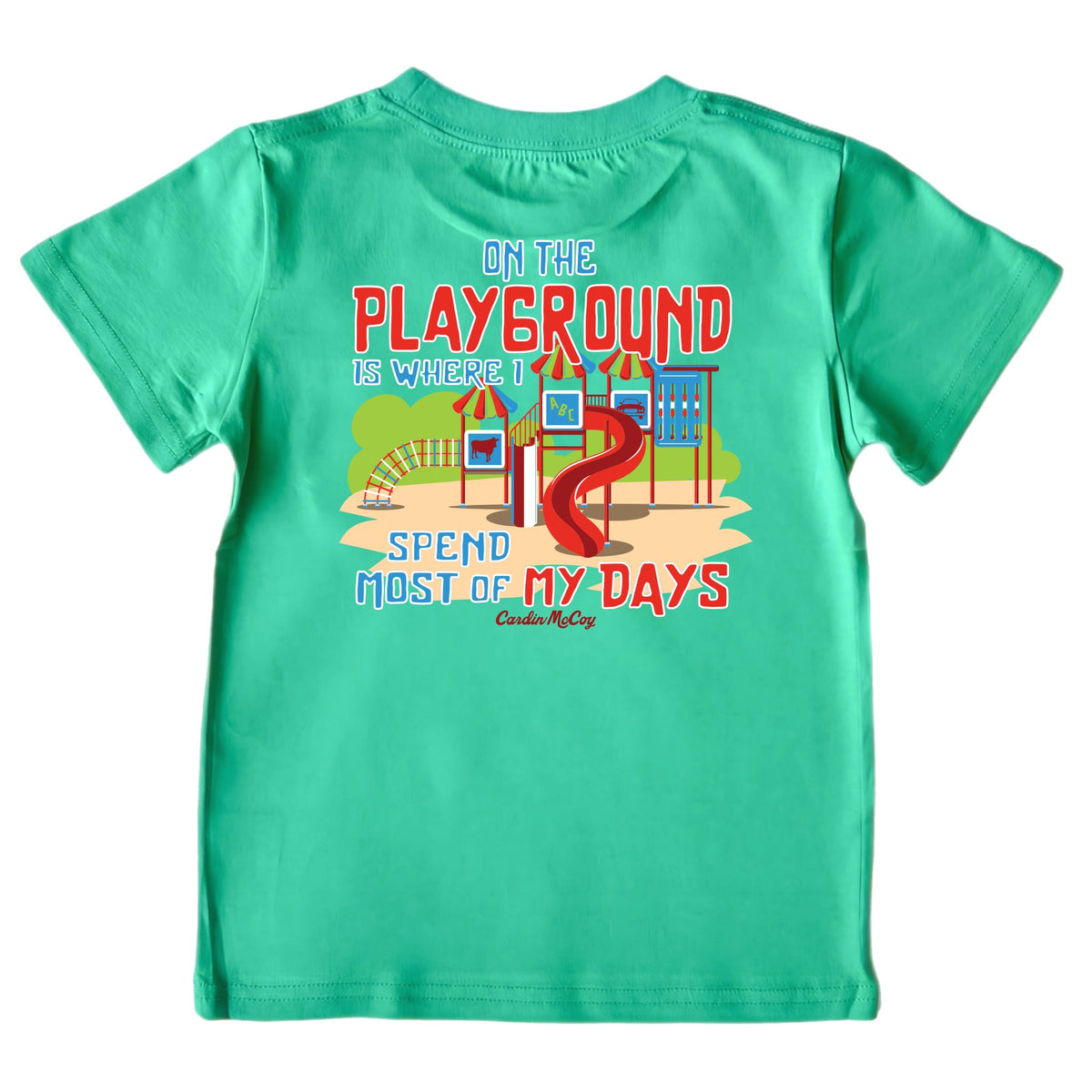 Boys' On the Playground Short-Sleeve Tee Short Sleeve T-Shirt Cardin McCoy Green XXS (2/3) Pocket
