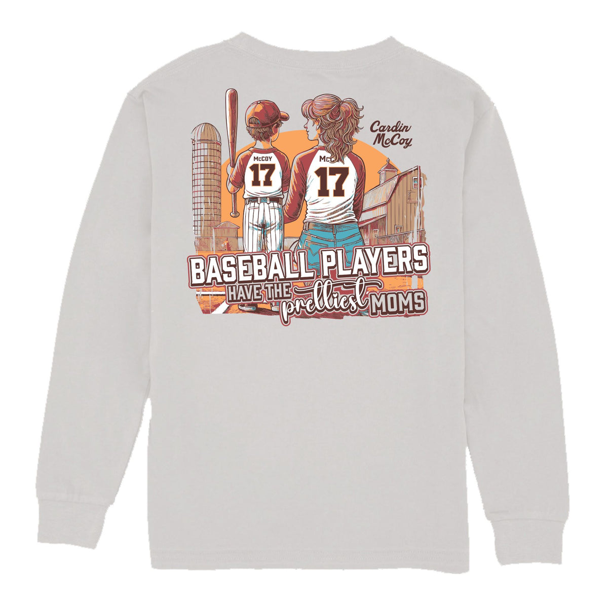 Boys' Prettiest Moms Long-Sleeve Tee Long Sleeve T-Shirt Cardin McCoy Ice Gray XXS (2/3) Pocket