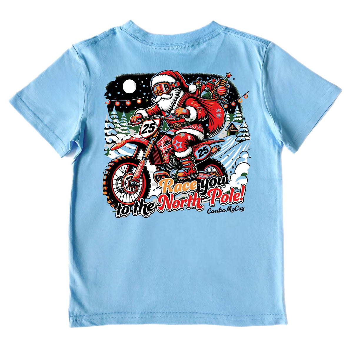 Boys' Race to the North Pole Short-Sleeve Tee Short Sleeve T-Shirt Cardin McCoy Light Blue XXS (2/3) Pocket