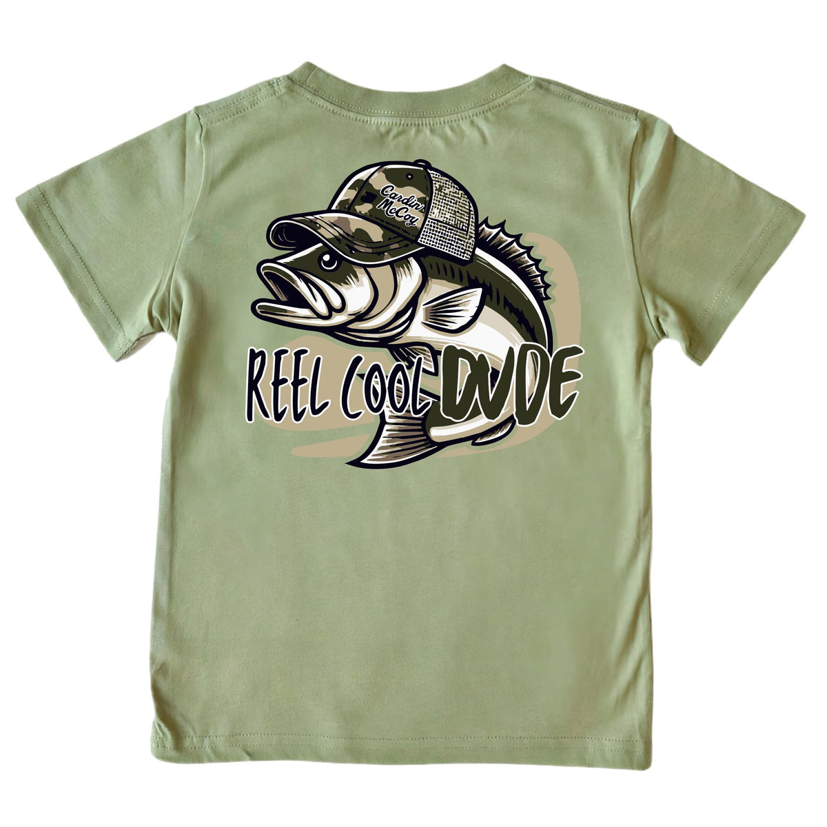 Boys' Reel Cool Dude Short-Sleeve Tee Short Sleeve T-Shirt Cardin McCoy Light Olive XXS (2/3) No Pocket