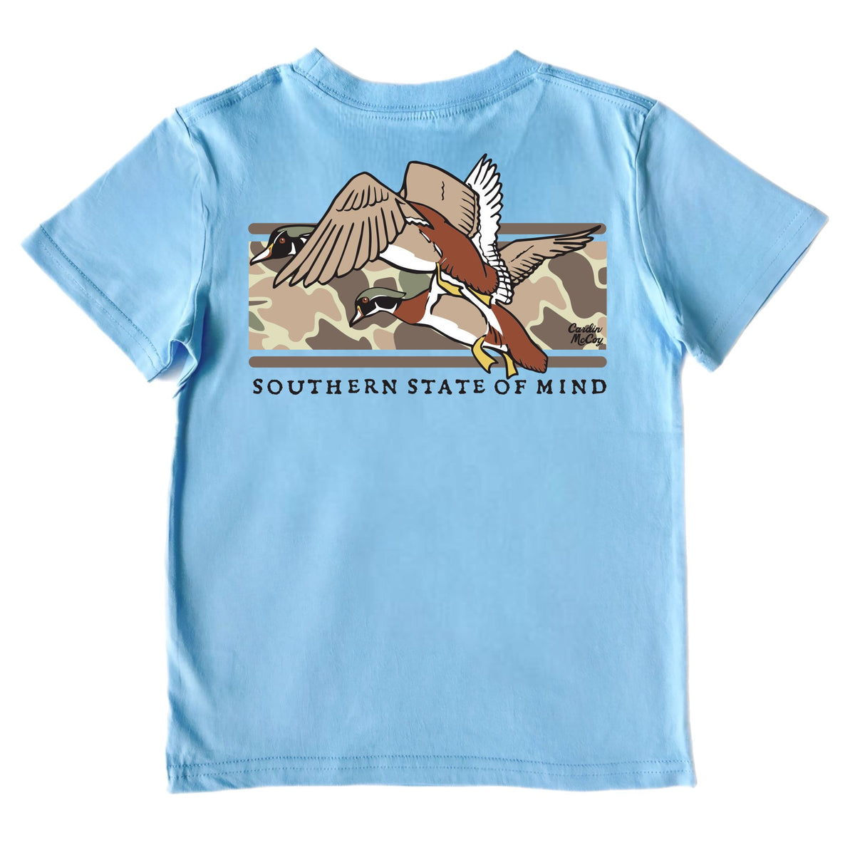 Boys' Southern State of Mind Short-Sleeve Tee Short Sleeve T-Shirt Cardin McCoy Light Blue XXS (2/3) Pocket