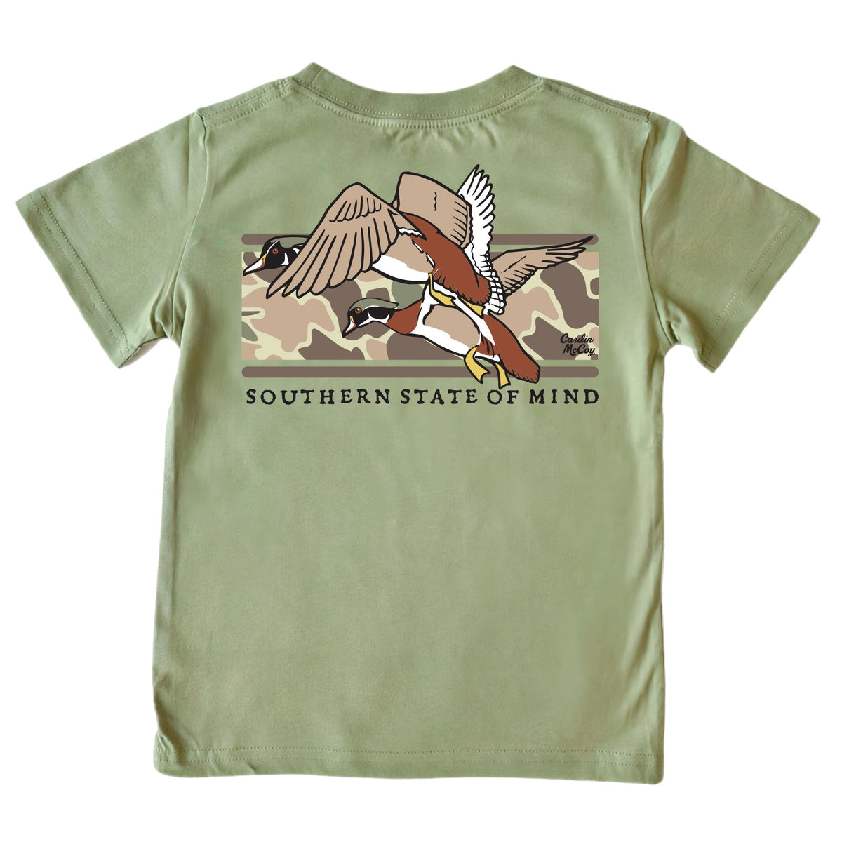 Boys' Southern State of Mind Short-Sleeve Tee Short Sleeve T-Shirt Cardin McCoy Light Olive XXS (2/3) Pocket