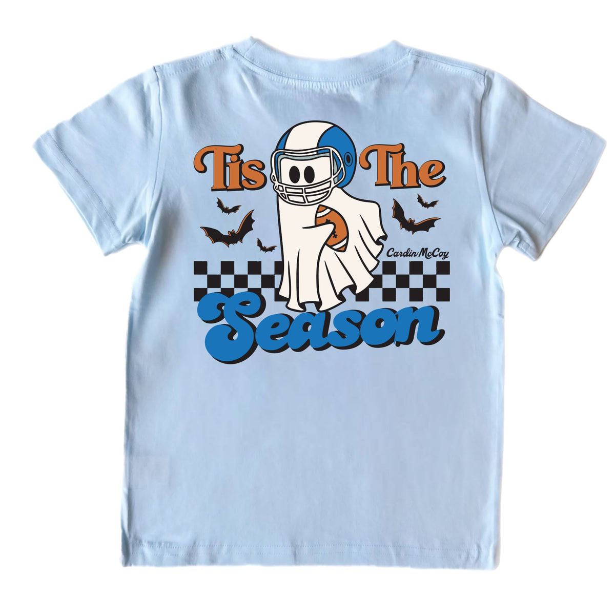 Boys' Tis the Season Football Short-Sleeve Tee Short Sleeve T-Shirt Cardin McCoy Cool Blue XXS (2/3) Pocket