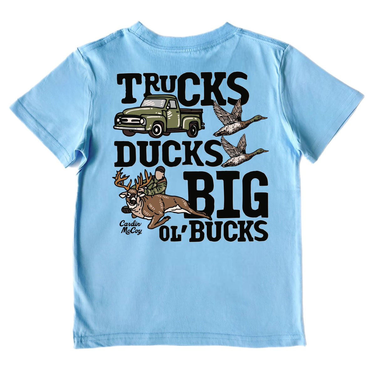 Boys' Trucks, Ducks & Bucks Short-Sleeve Tee Short Sleeve T-Shirt Cardin McCoy Light Blue XXS (2/3) Pocket