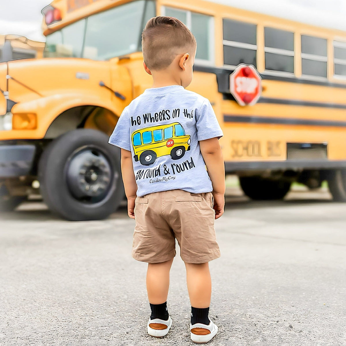 Boys' Wheels on the Bus Short-Sleeve Tee Short Sleeve T-Shirt Cardin McCoy 