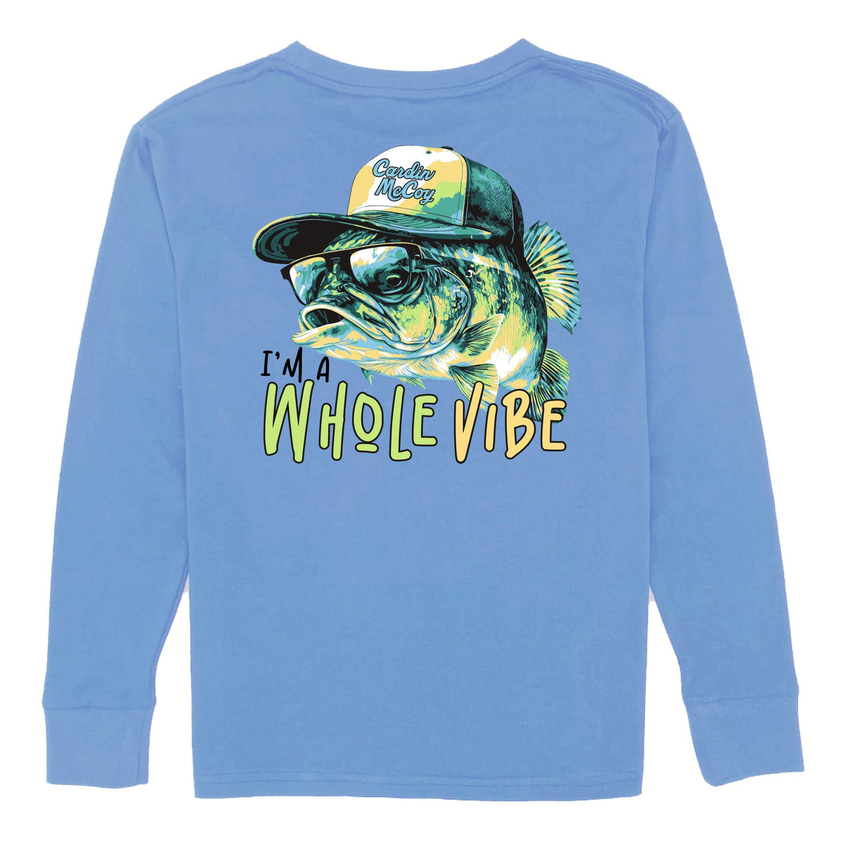 Boys' Whole Vibe Long-Sleeve Tee Long Sleeve T-Shirt Cardin McCoy Carolina Blue XXS (2/3) Pocket