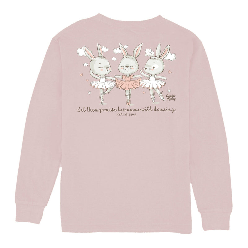 Girls' Praise With Dancing Long-Sleeve Tee Long Sleeve T-Shirt Cardin McCoy Rose Tan XXS (2/3) Pocket