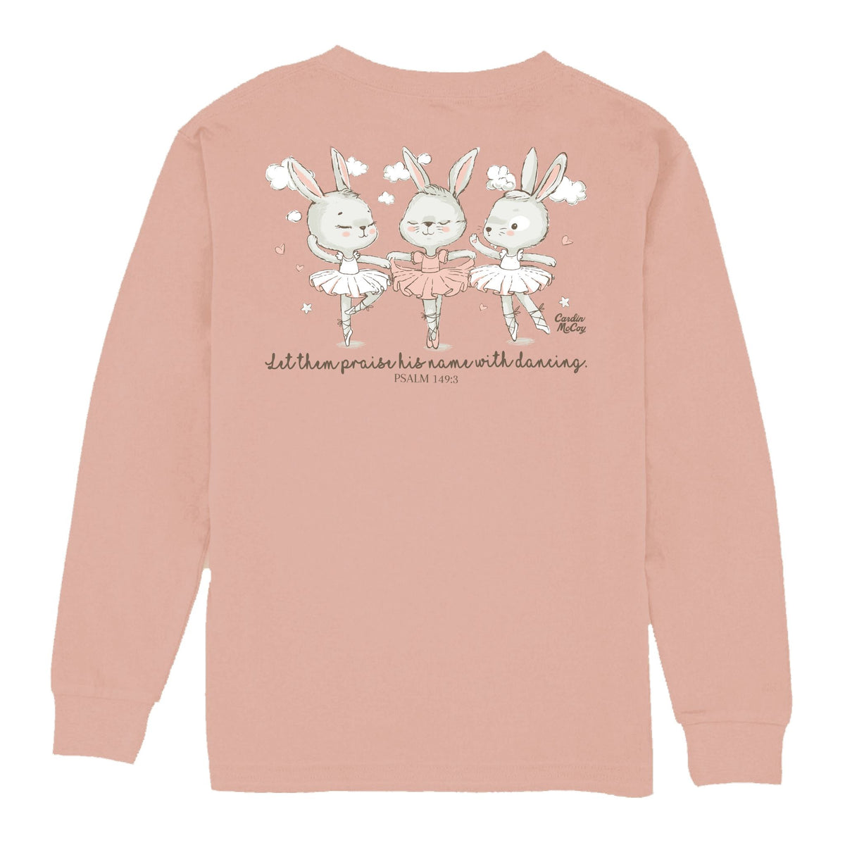 Girls' Praise With Dancing Long-Sleeve Tee Long Sleeve T-Shirt Cardin McCoy Rose Tan XXS (2/3) Pocket