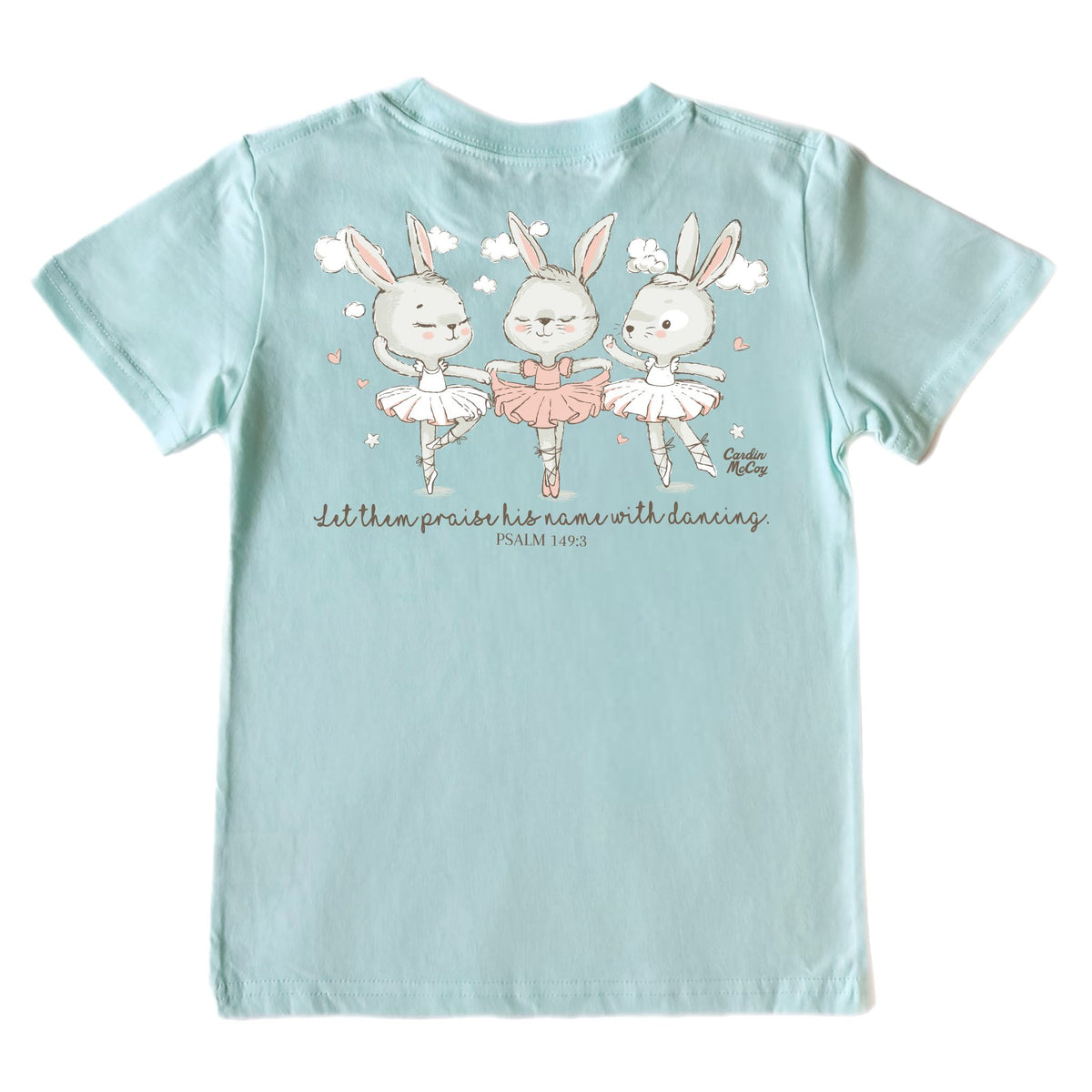 Girls' Praise With Dancing Short-Sleeve Tee Short Sleeve T-Shirt Cardin McCoy Blue Mint XXS (2/3) Pocket