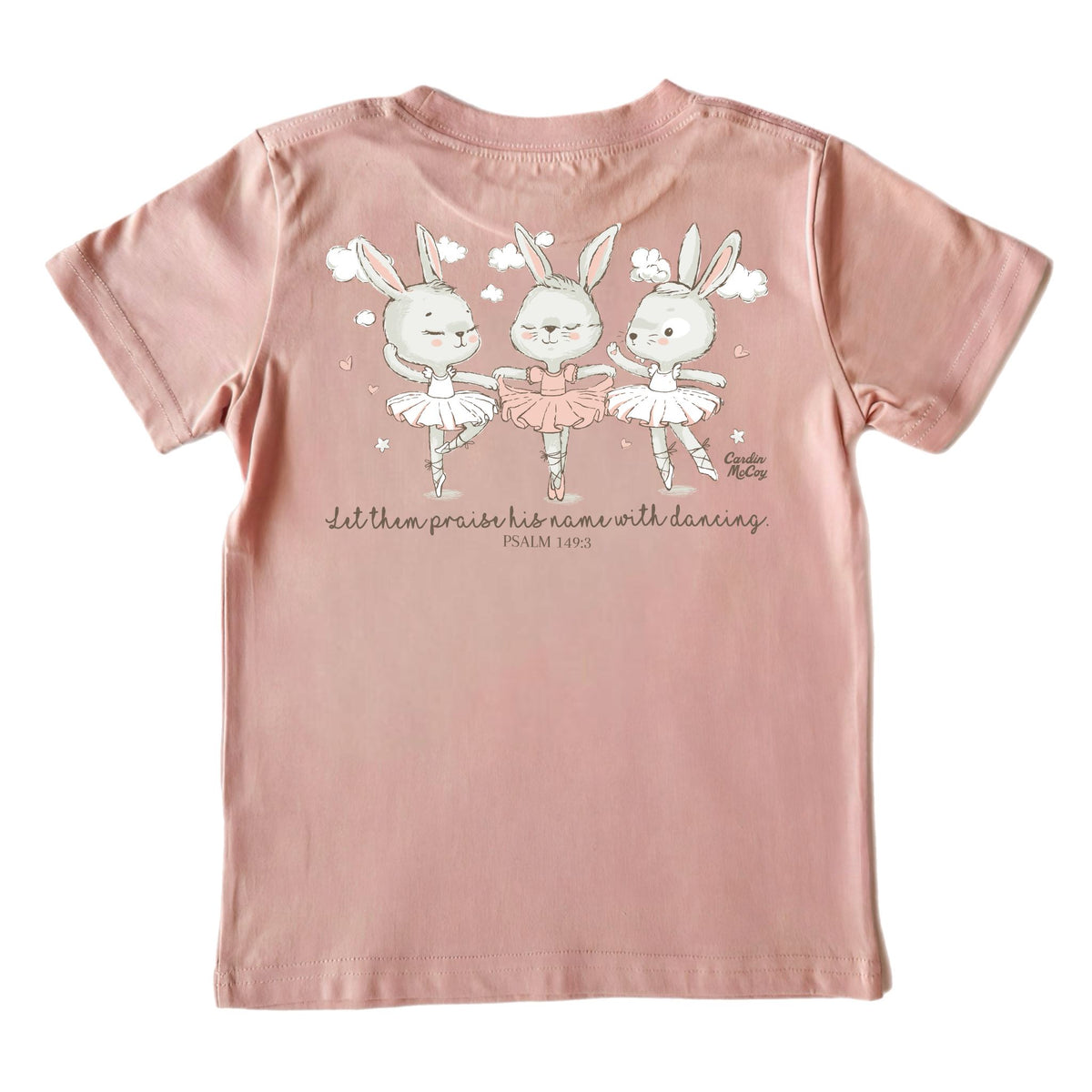 Girls' Praise With Dancing Short-Sleeve Tee Short Sleeve T-Shirt Cardin McCoy Rose Tan XXS (2/3) Pocket