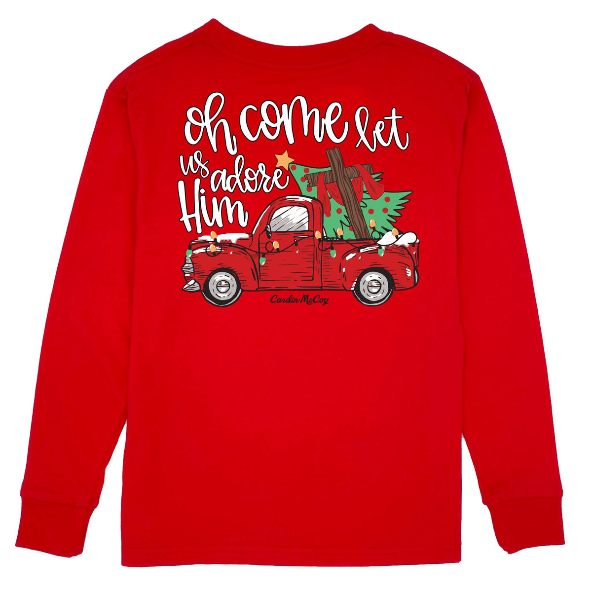 Kids' Adore Him Long-Sleeve Tee Long Sleeve T-Shirt Cardin McCoy Red XXS (2/3) Pocket