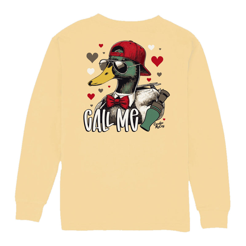 Kids' Call Me Long-Sleeve Tee Long Sleeve T-Shirt Cardin McCoy Butter XXS (2/3) Pocket