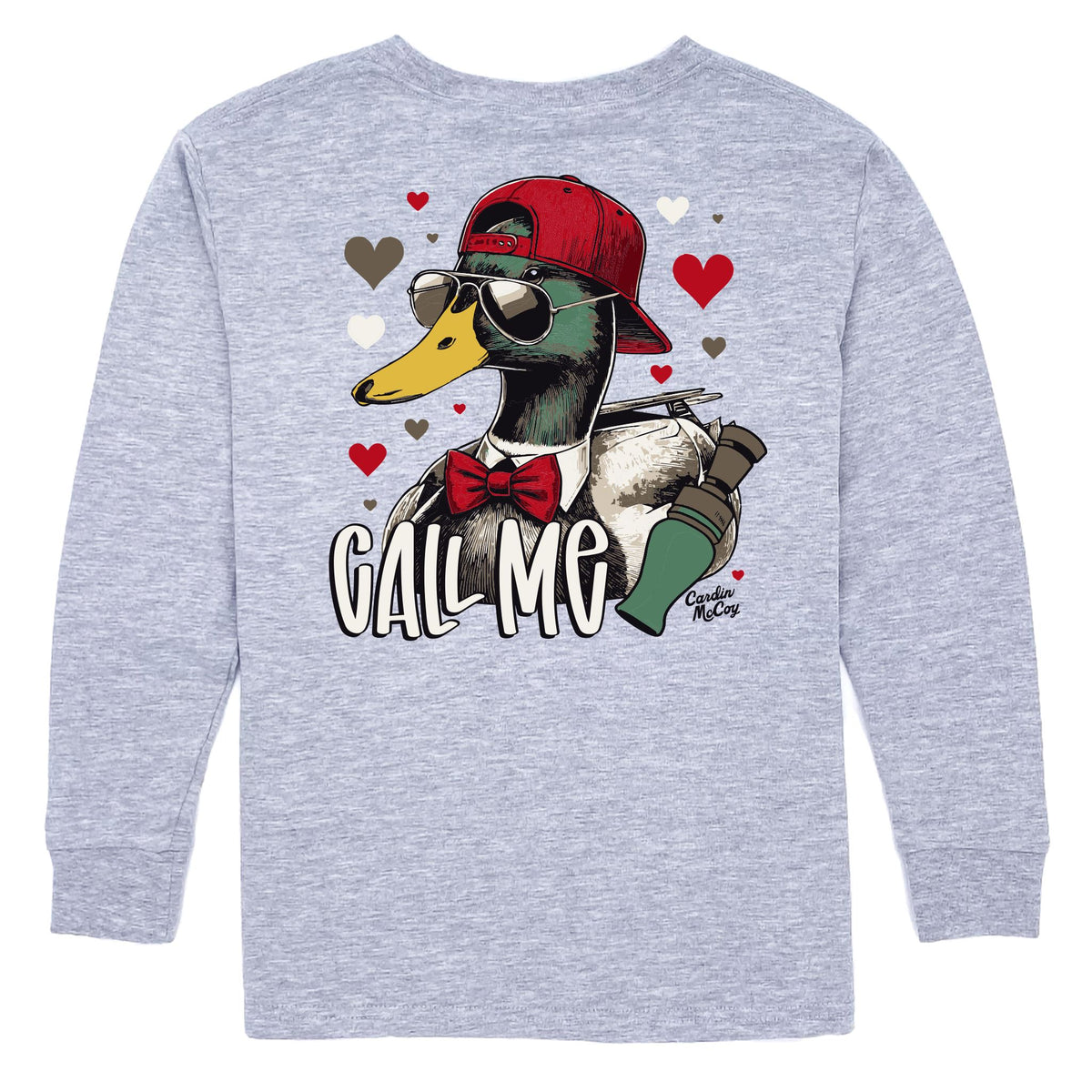 Kids' Call Me Long-Sleeve Tee Long Sleeve T-Shirt Cardin McCoy Heather Gray XXS (2/3) No Pocket