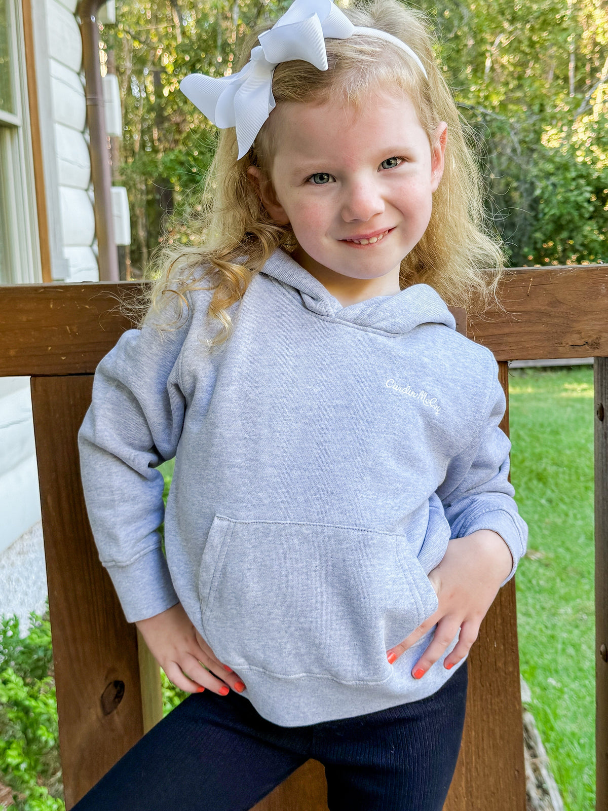 Kids' Cardin McCoy Embroidered Pullover Hoodie Heather Gray Sweatshirt Cardin McCoy Heather Gray XXS (2/3) 