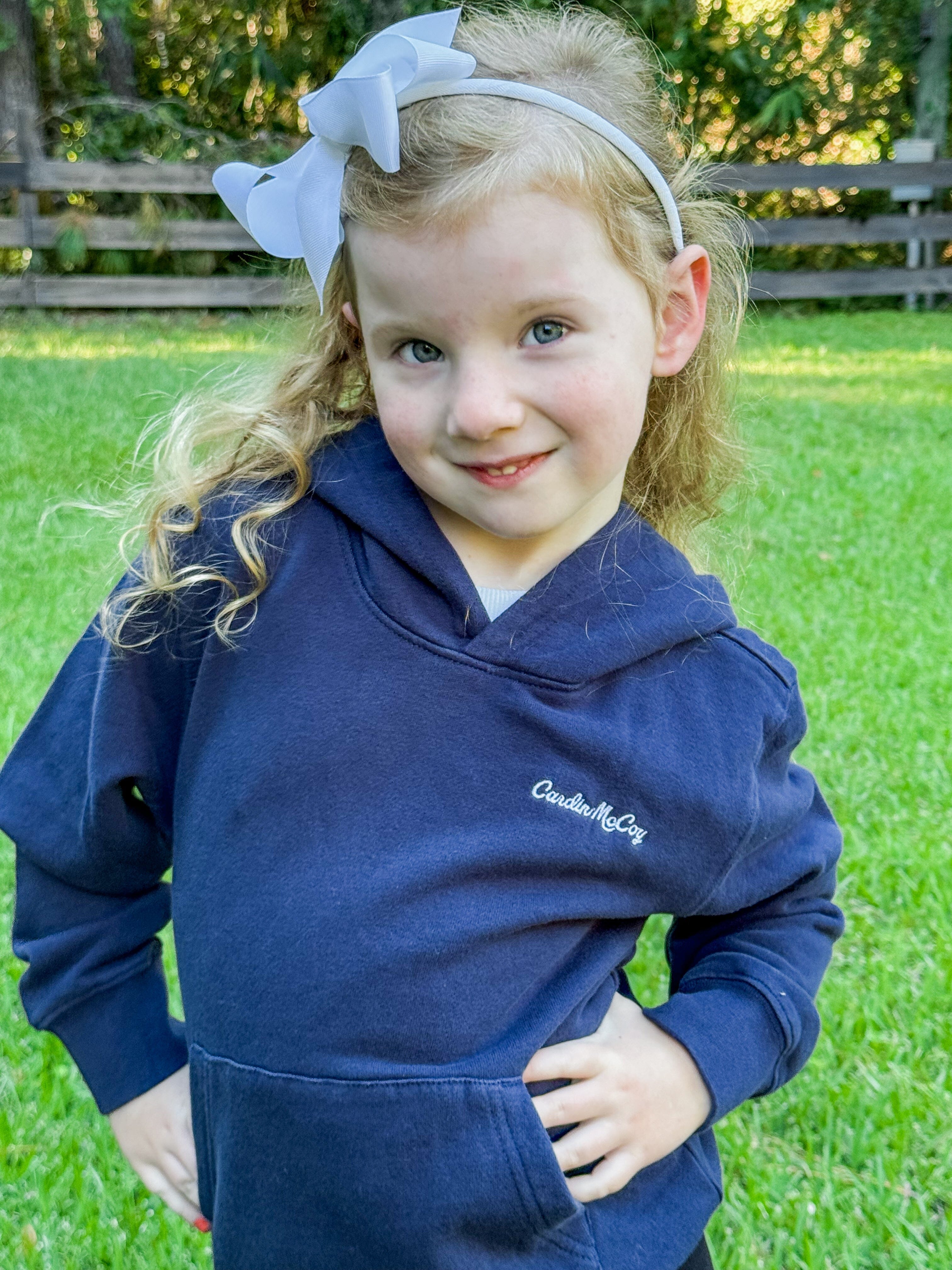 Kids navy hoodie online