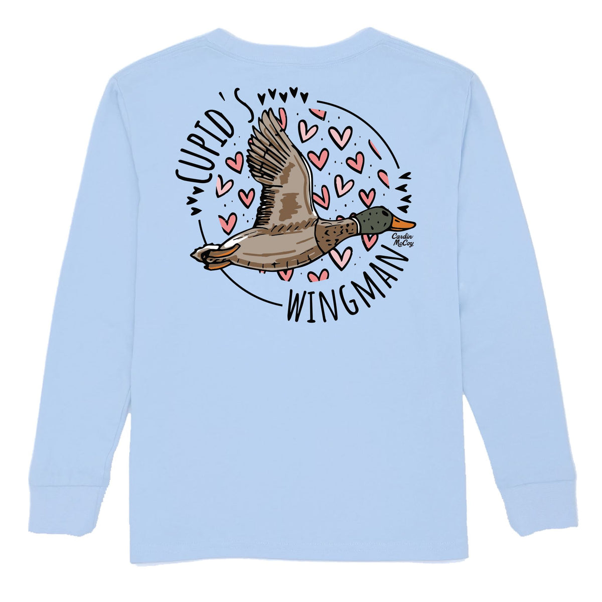 Kids' Cupid's Wingman Long-Sleeve Tee Long Sleeve T-Shirt Cardin McCoy Light Blue XXS (2/3) Pocket