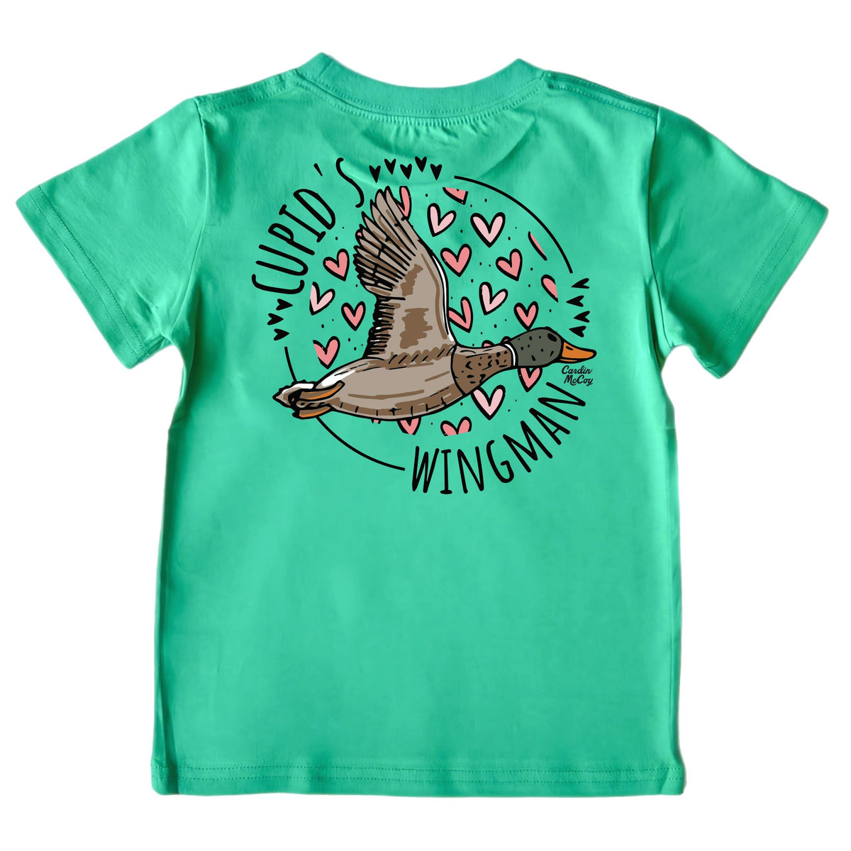 Kids' Cupid's Wingman Short-Sleeve Tee Short Sleeve T-Shirt Cardin McCoy Green XXS (2/3) Pocket