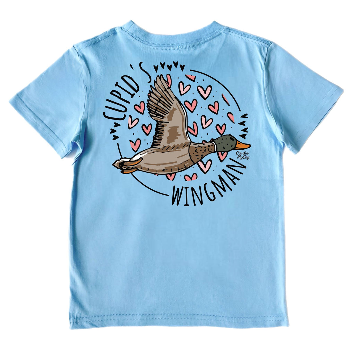 Kids' Cupid's Wingman Short-Sleeve Tee Short Sleeve T-Shirt Cardin McCoy Light Blue XXS (2/3) Pocket