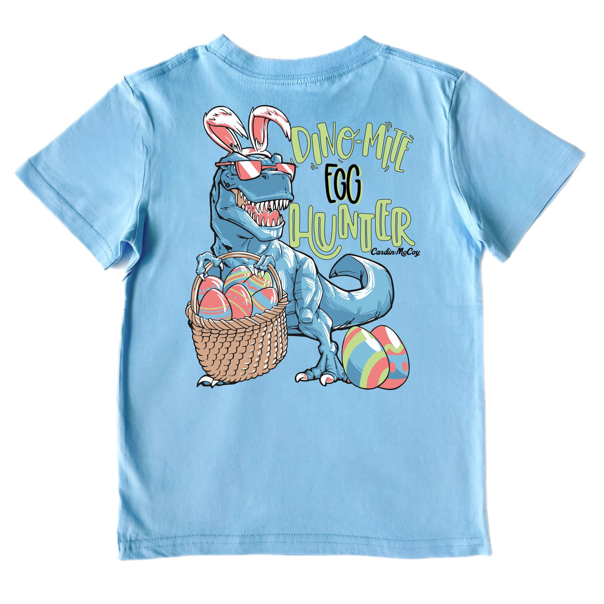 Kids' Dino-Mite Egg Hunter Short-Sleeve Tee Short Sleeve T-Shirt Cardin McCoy Light Blue XXS (2/3) No Pocket