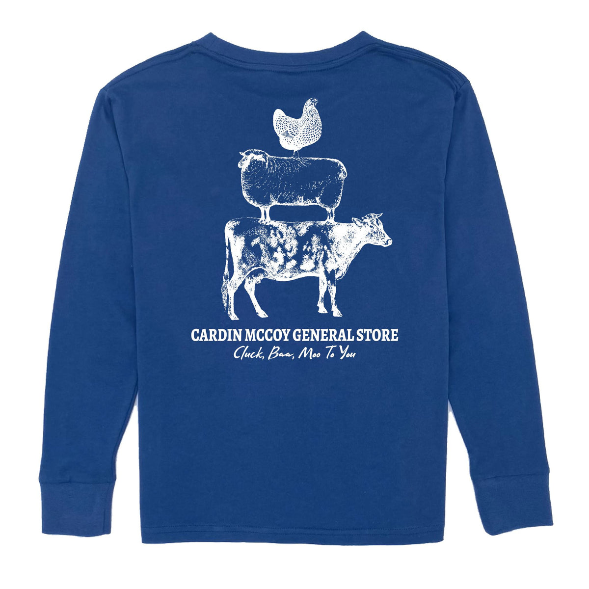 Kids' Farm Stack Long-Sleeve Tee Long Sleeve T-Shirt Cardin McCoy Blue XXS (2/3) Pocket