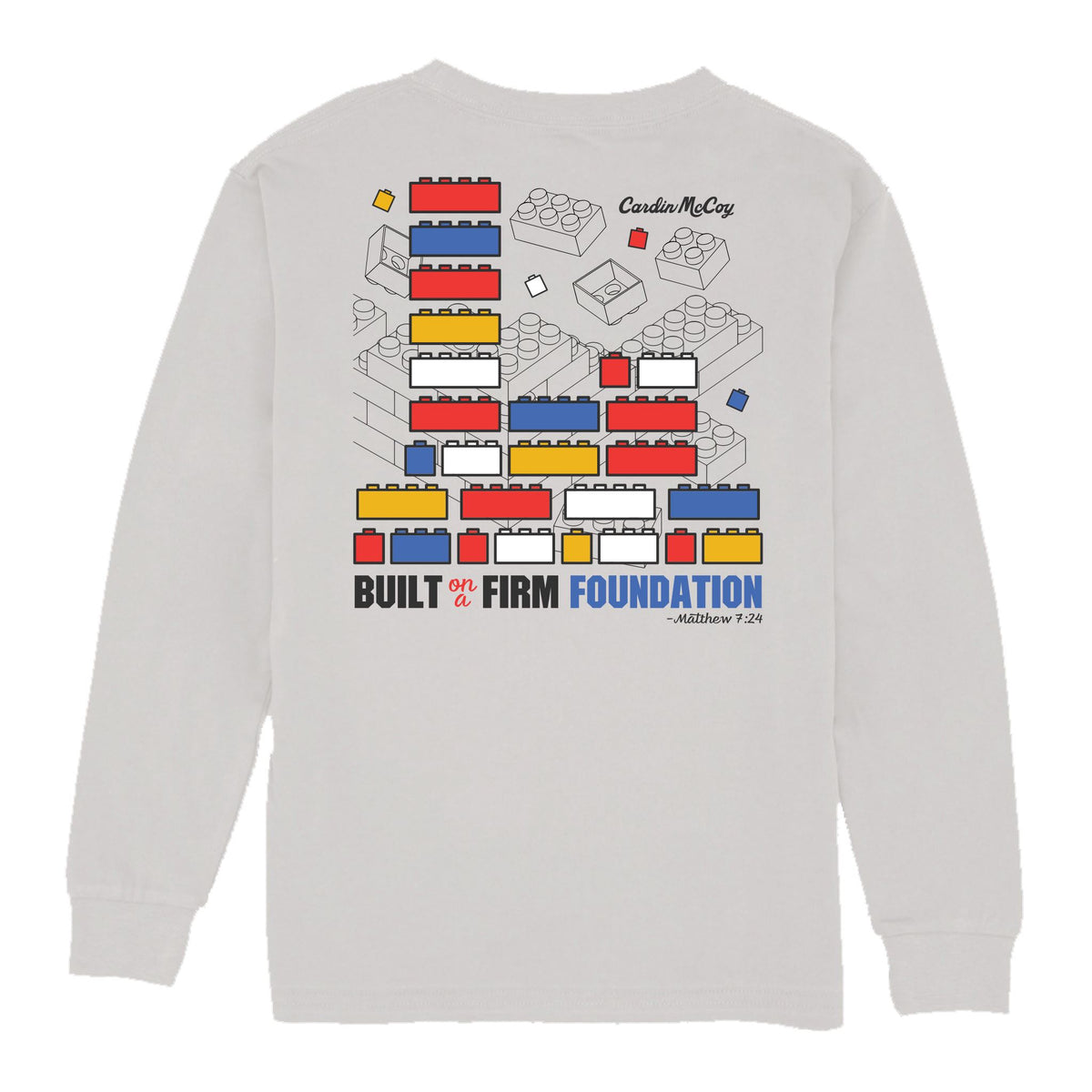 Kids' Firm Foundation Long-Sleeve Tee Long Sleeve T-Shirt Cardin McCoy Ice Gray XXS (2/3) Pocket