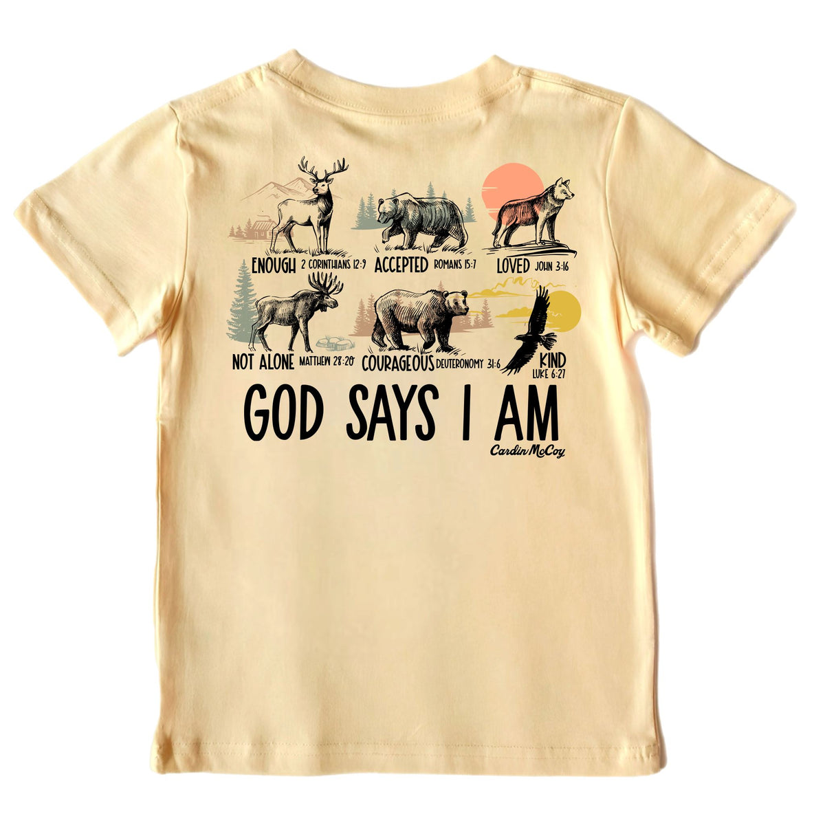 Kids' God Says I Am Short-Sleeve Tee Short Sleeve T-Shirt Cardin McCoy Butter XXS (2/3) Pocket