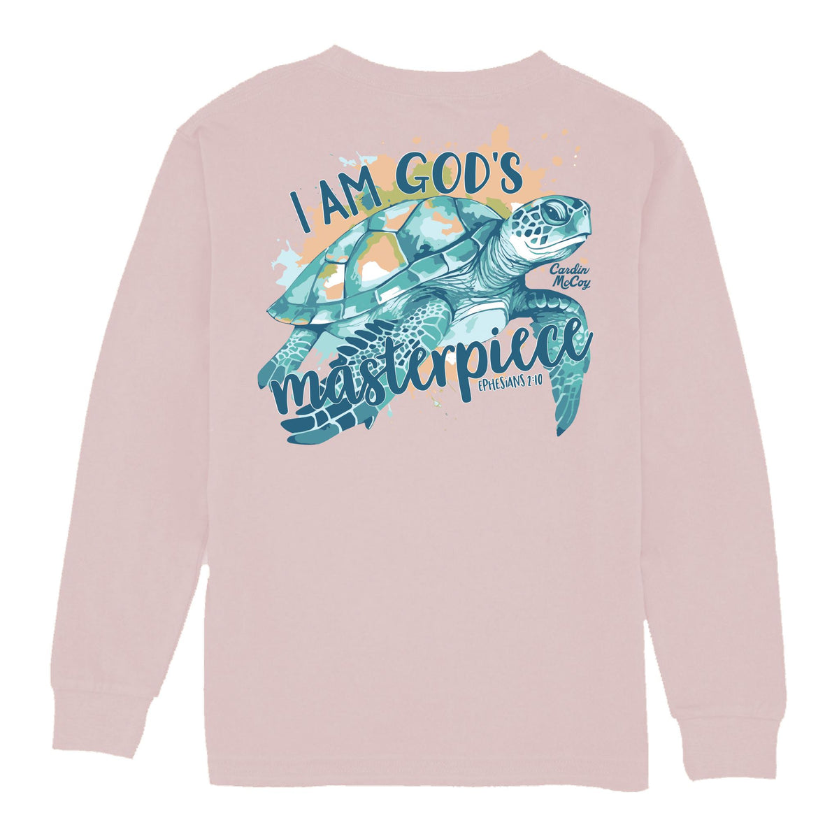 Kids' God's Masterpiece Long-Sleeve Tee Long Sleeve T-Shirt Cardin McCoy Light Pink XXS (2/3) Pocket