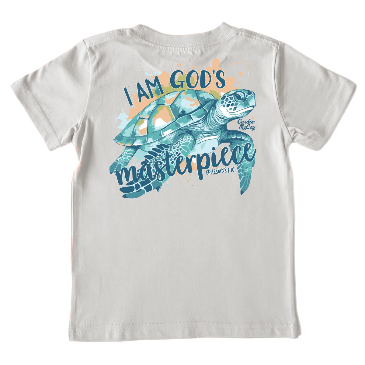 Kids' God's Masterpiece Short-Sleeve Tee Short Sleeve T-Shirt Cardin McCoy Ice Gray XXS (2/3) Pocket