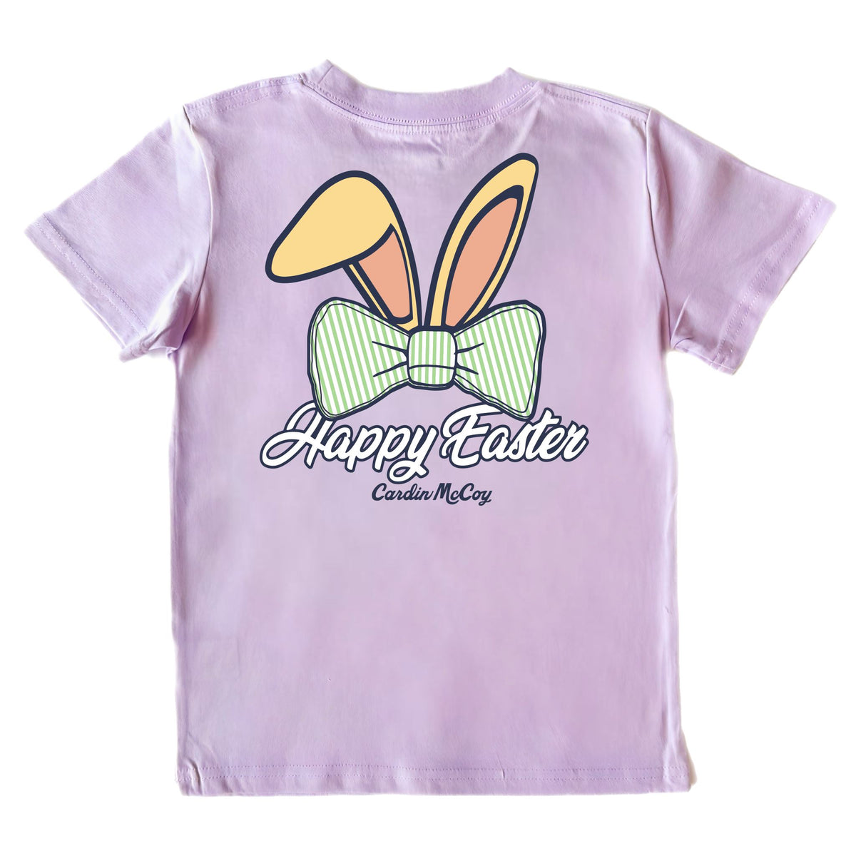 Kids' Happy Easter Short-Sleeve Tee Short Sleeve T-Shirt Cardin McCoy Lavender XXS (2/3) Pocket